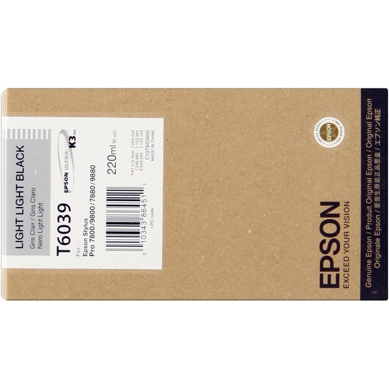 Cartuccia d'inchiostro originale Epson T6039 Black Light - C13T603900