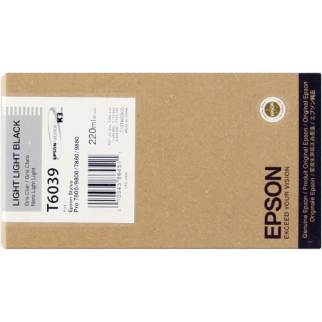 Cartuccia d'inchiostro originale Epson T6039 Black Light - C13T603900