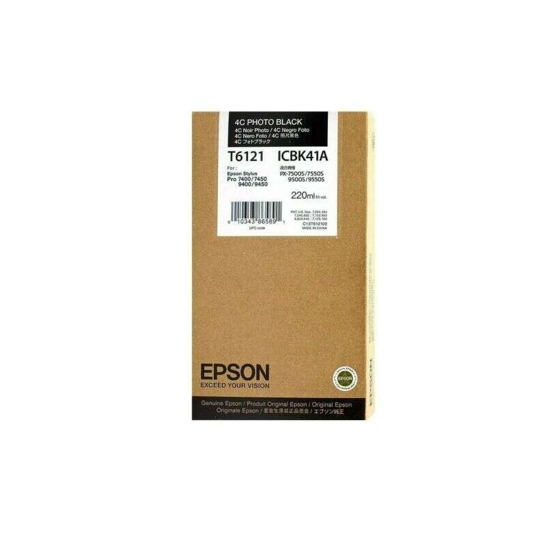 Cartuccia d'inchiostro originale fotografica nera Epson T6121 - C13T612100