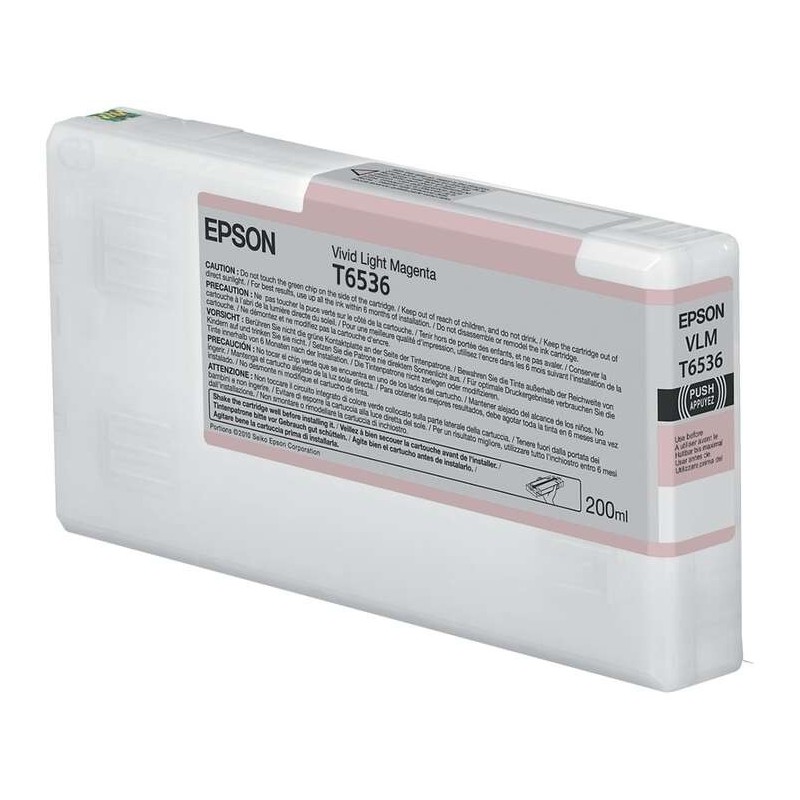 Epson T6536 Magenta Light Cartucho de Tinta Original - C13T653600 Epson T6536 Magenta Light Cartucho de Tinta Original - C13T653600