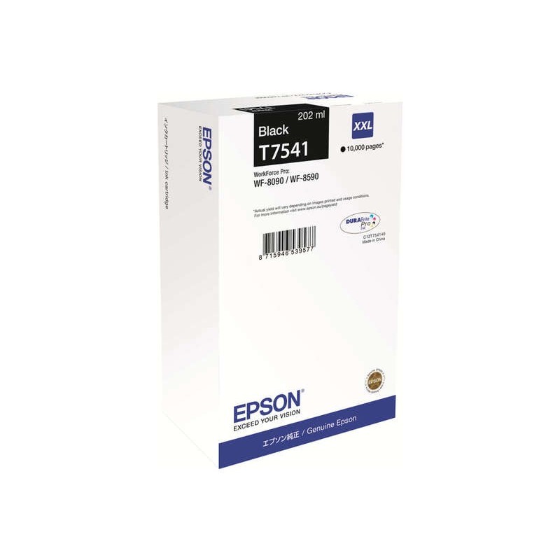 Cartuccia d'inchiostro originale nera Epson T7541 - C13T754140/C13T75414N Cartuccia d'inchiostro originale nera Epson T7541 - C13T754140/C13T75414N