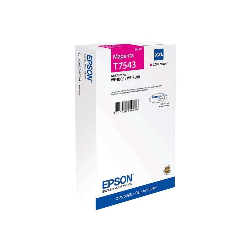 Epson T7543 Magenta Cartucho de Tinta Original - C13T754340/C13T75434N Epson T7543 Magenta Cartucho de Tinta Original - C13T754340/C13T75434N
