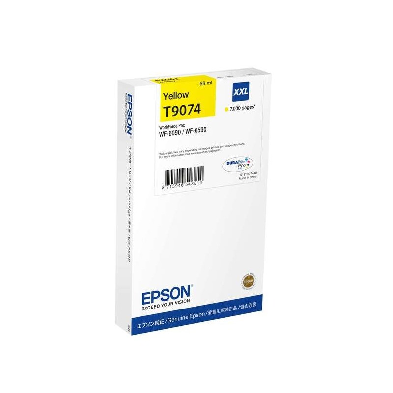 Cartuccia d'inchiostro originale gialla Epson T9074 - C13T907440 Cartuccia d'inchiostro originale gialla Epson T9074 - C13T907440