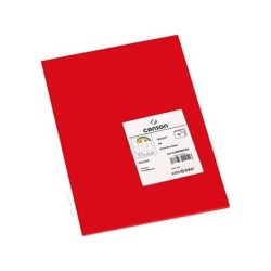 Canson Guarro Pack de 50 Cartulinas Iris A4 de 185g - 21x29.7cm - Color Rojo