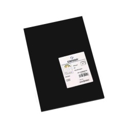 Canson Guarro Pack de 50 Cartulinas Iris A4 de 185g - 21x29.7cm - Color Negro