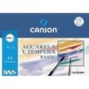 Canson Acquerello Basik Minipack da 6 fogli A3 - 29,7x42 cm - 370 g - Colore bianco