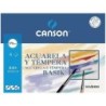 Canson Acuarela Basik Minipack de 6 Hojas A4+ - 24x32cm - 370g - Color Blanco