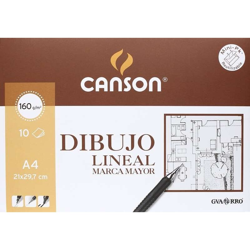 Canson Guarro Minipack de 10 Hojas - Marca Mayor - 21x29.7 - 160g - Color Blanco Canson Guarro Minipack de 10 Hojas - Marca Mayor - 21x29.7 - 160g - Color Blanco