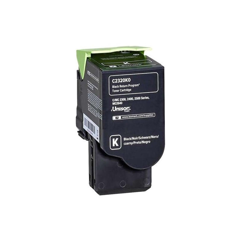 Cartuccia toner nero originale Lexmark C2325/C2425/C2535/MC2325/MC2425/MC2535/MC2640 - C2320K0