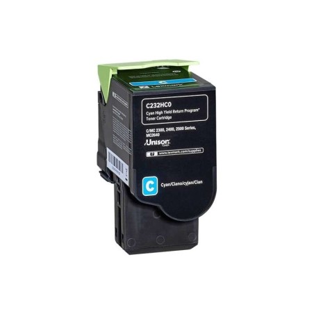 Cartuccia toner originale ciano Lexmark C2325/C2425/C2535/MC2325/MC2425/MC2535/MC2640 - C232HC0