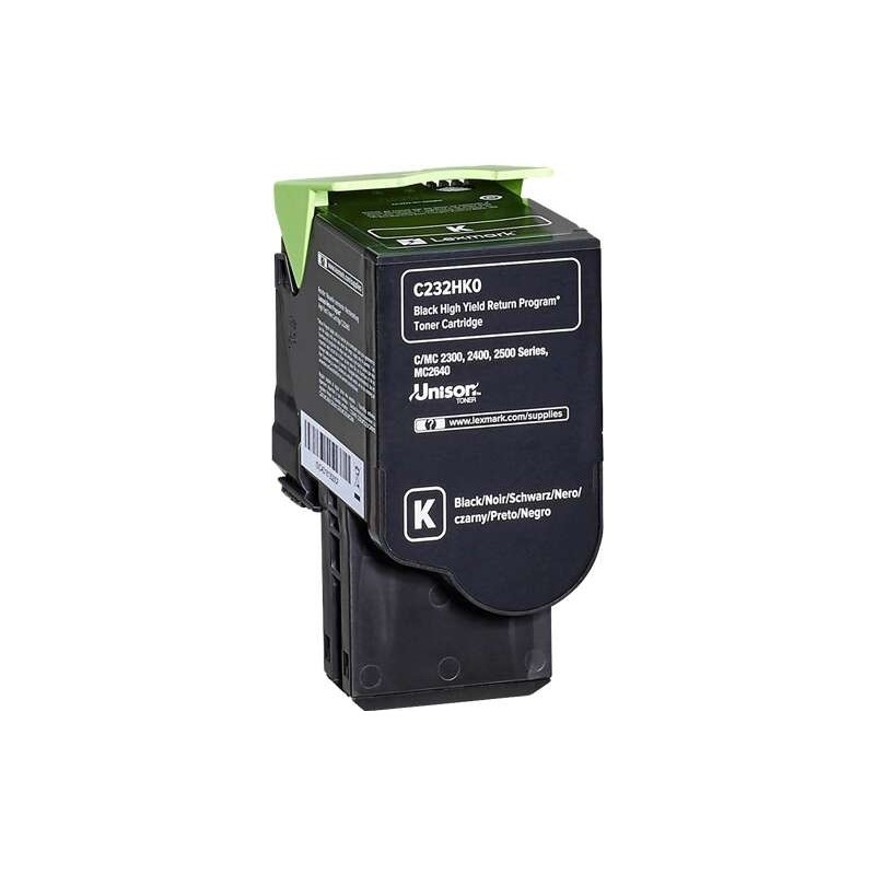 Cartuccia toner nero originale Lexmark C2325/C2425/C2535/MC2325/MC2425/MC2535/MC2640 - C232HK0 Cartuccia toner nero originale Lexmark C2325/C2425/C2535/MC2325/MC2425/MC2535/MC2640 - C232HK0