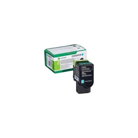 Cartuccia toner ciano originale Lexmark C2425/C2535/MC2425/MC2535/MC2640 - C242XC0
