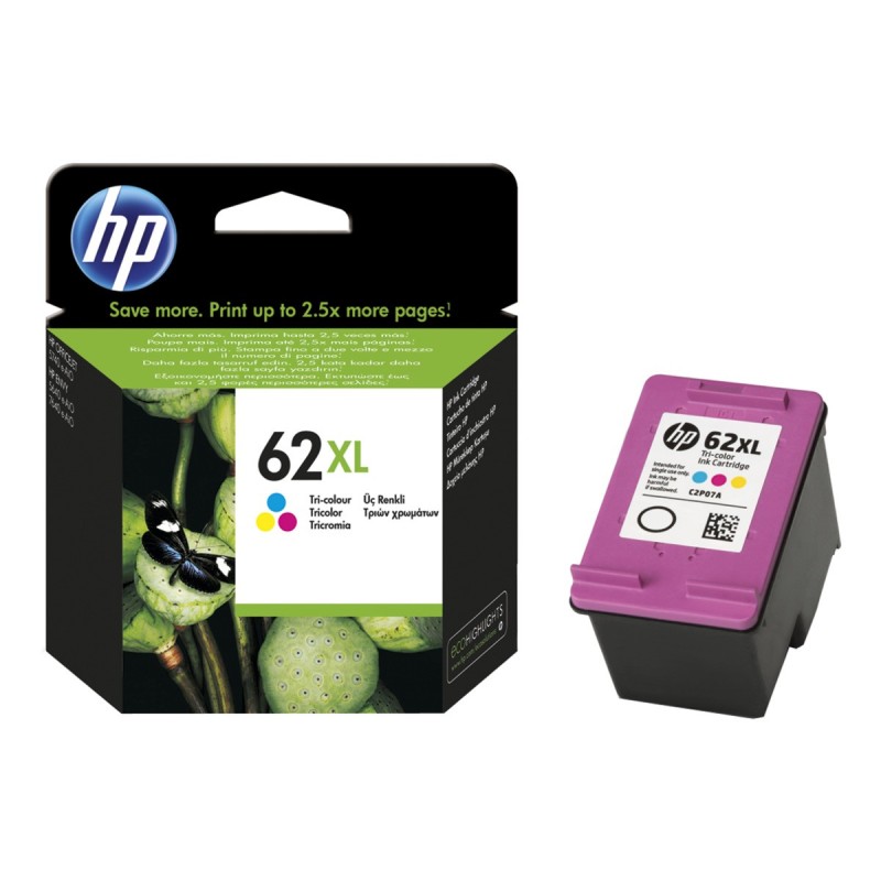 Cartuccia d'inchiostro originale a colori HP 62XL - C2P07AE Cartuccia d'inchiostro originale a colori HP 62XL - C2P07AE