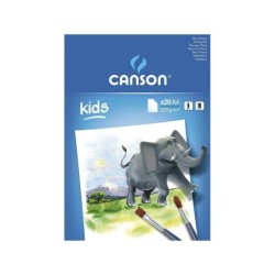 Blocco adesivo Canson Kids Painting da 20 fogli A4 - 21x29,7 cm - 200 g - Bianco