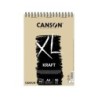 Blocco da disegno a righe Canson XL Kraft con 60 fogli A4 - Spirale microperforata - 21x29,7 cm - 90 g - Beige