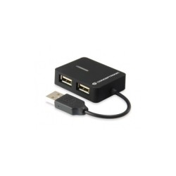 Conceptronic Hub Extensor de Viaje USB 2.0 a 4 Puertos USB 2.0 - 480Mbps - Negro