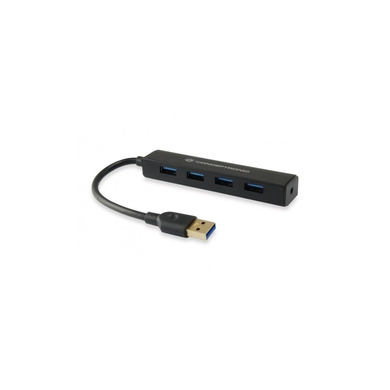 Conceptronic Hub Extensor USB3.0 a 4 Puertos USB3.0 - 5Gbps - Negro Conceptronic Hub Extensor USB3.0 a 4 Puertos USB3.0 - 5Gbps - Negro