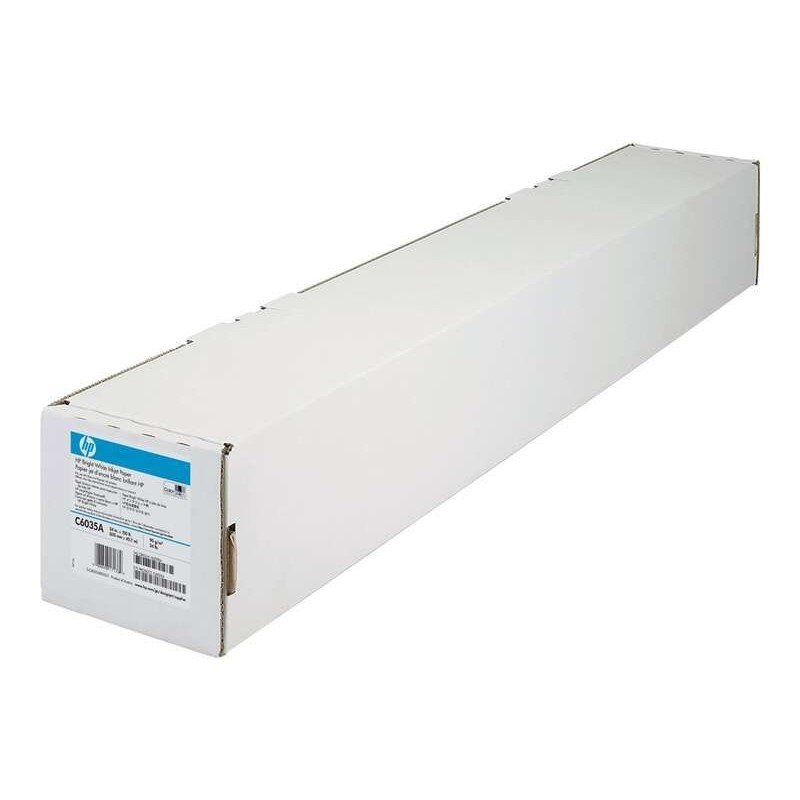 HP Bobina de Papel para Plotter - Blanco Brillante para Inyeccion de Tinta - 610mm x 45.7m - 90gr HP Bobina de Papel para Plotter - Blanco Brillante para Inyeccion de Tinta - 610mm x 45.7m - 90gr