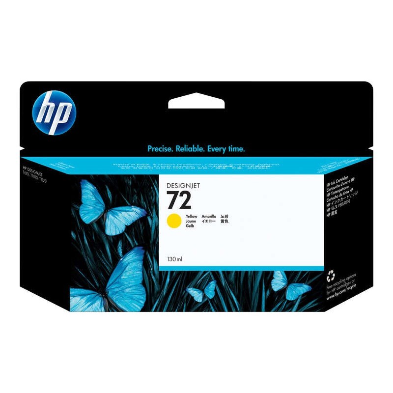 HP 72 Amarillo Cartucho de Tinta Original - C9373A HP 72 Amarillo Cartucho de Tinta Original - C9373A