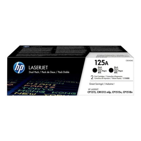 Confezione da 2 cartucce toner originali HP CB540A nere - 125A