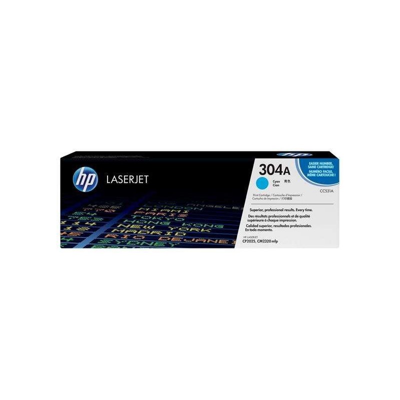 Cartuccia toner originale ciano HP CC531A - 304A Cartuccia toner originale ciano HP CC531A - 304A