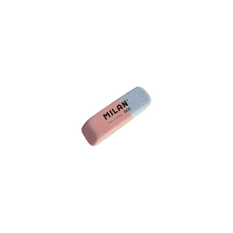 Gomma smussata Milan 860 - Doppio uso - Flessibile - Pangrattato - Gomma - Colore rosa/blu 60pz 60pz Gomma smussata Milan 860 - Doppio uso - Flessibile - Pangrattato - Gomma - Colore rosa/blu 60pz 60pz