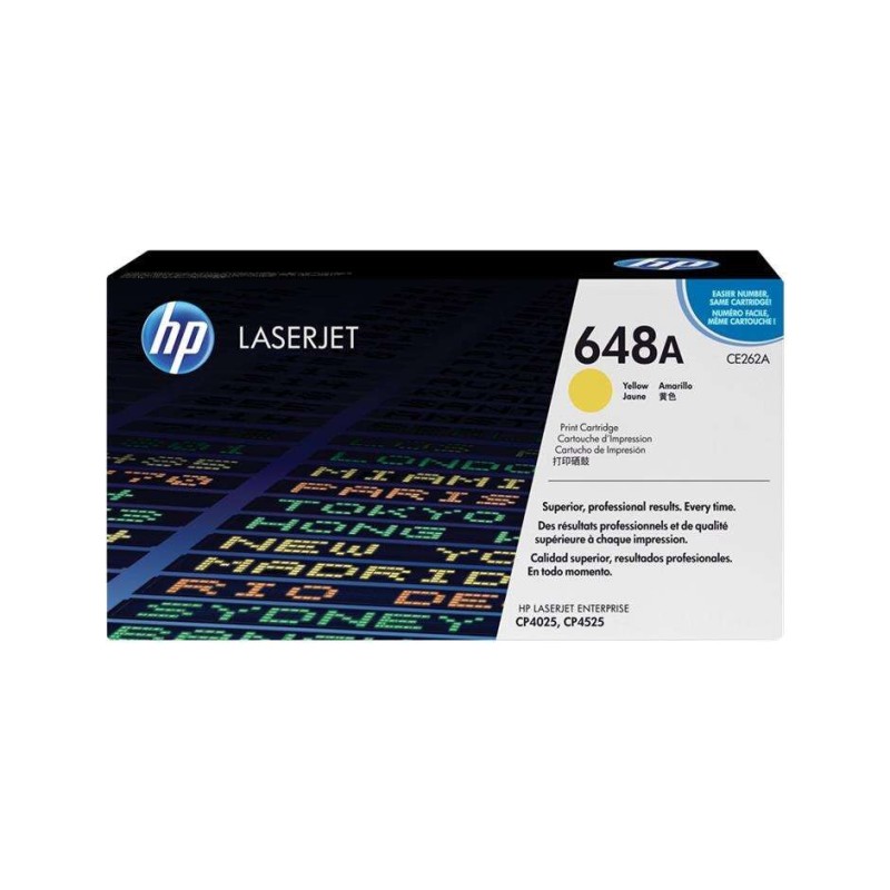 Cartuccia toner giallo originale HP CE262A - 648A Cartuccia toner giallo originale HP CE262A - 648A
