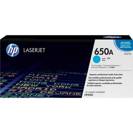 Cartuccia toner originale ciano HP CE271A - 650A