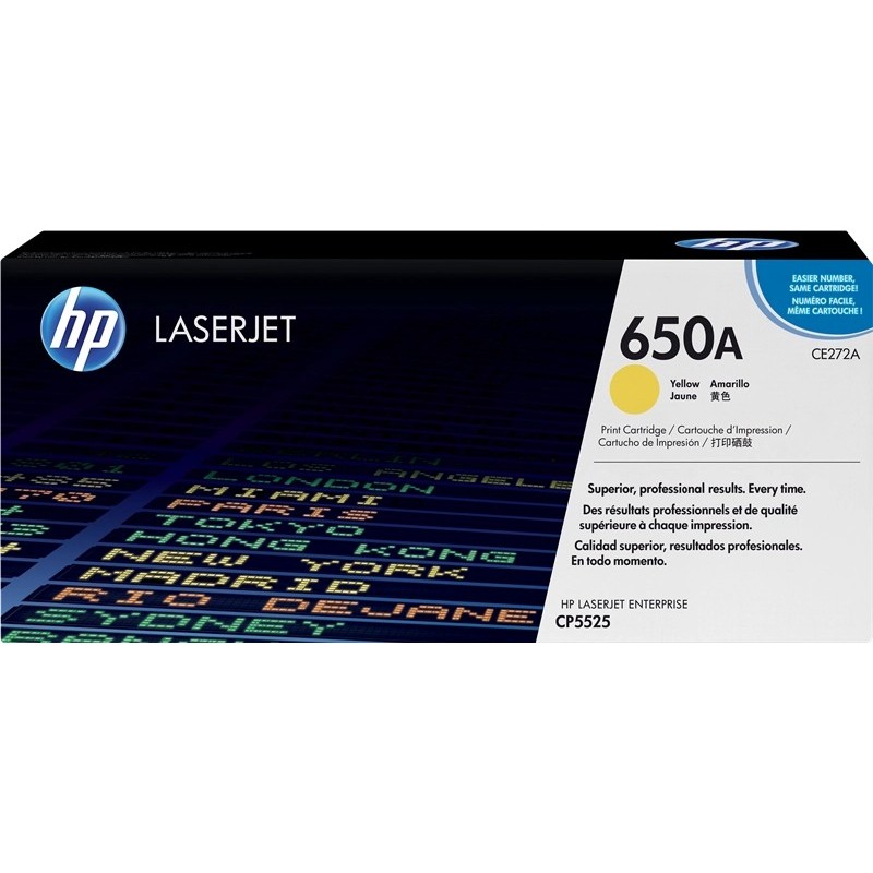Cartuccia toner giallo originale HP CE272A - 650A Cartuccia toner giallo originale HP CE272A - 650A