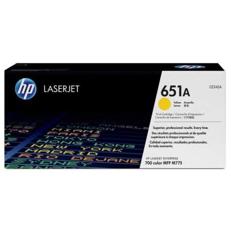 Cartuccia toner giallo originale HP CE342A - 651A