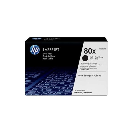 Confezione da 2 cartucce toner originali HP CF280X nero - 80X