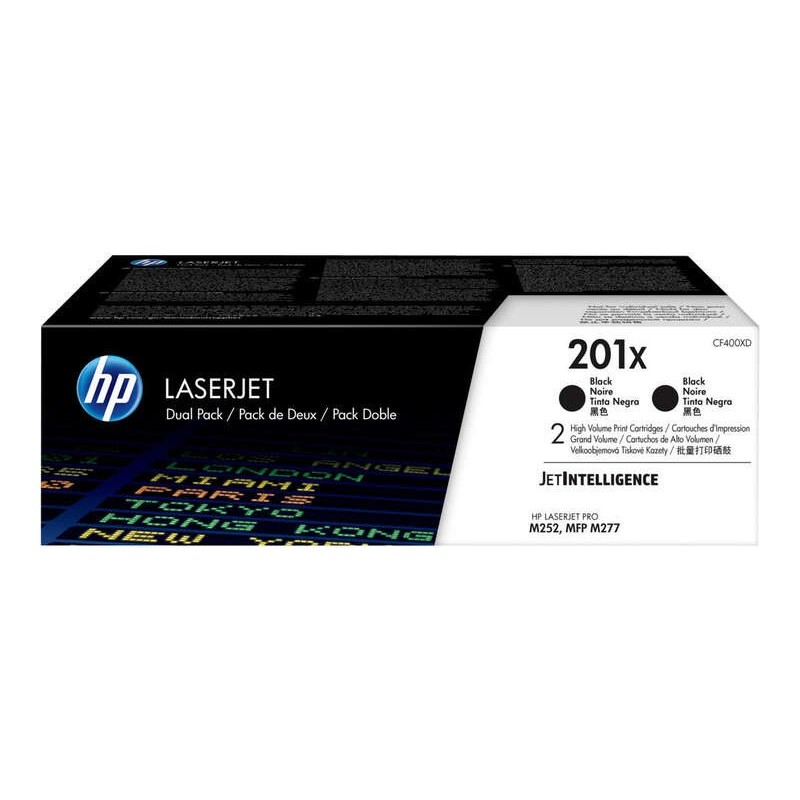 Confezione da 2 cartucce toner originali HP CF400X nero - 201X Confezione da 2 cartucce toner originali HP CF400X nero - 201X