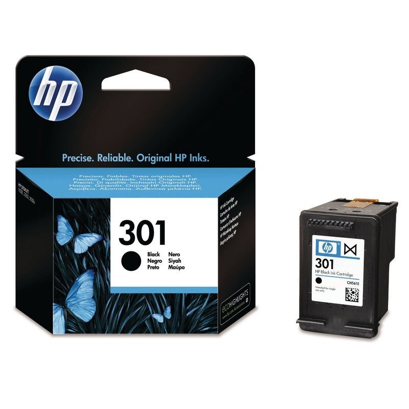 Cartuccia d'inchiostro originale nero HP 301 - CH561EE Cartuccia d'inchiostro originale nero HP 301 - CH561EE