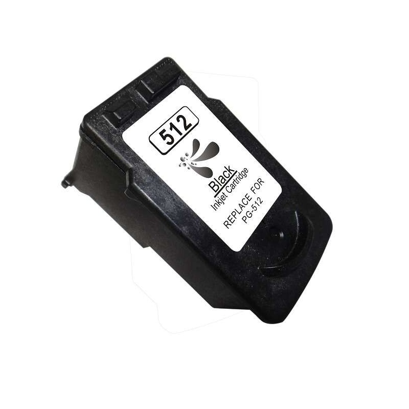Canon PG512/PG510 Negro Cartucho de Tinta Remanufacturado - Muestra Nivel de Tinta - Reemplaza 2969B001/2970B001