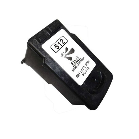 Canon PG512/PG510 Negro Cartucho de Tinta Remanufacturado - Muestra Nivel de Tinta - Reemplaza 2969B001/2970B001
