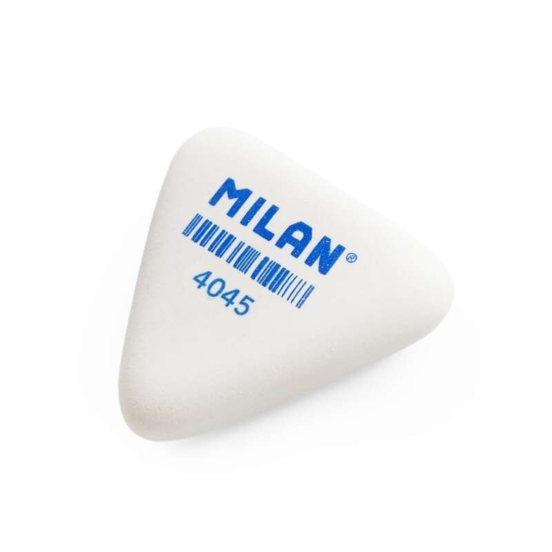 Milan 4045 Goma de Borrar Triangular Flexible - Miga de Pan - Caucho Sintetico - Color Blanco Milan 4045 Goma de Borrar Triangular Flexible - Miga de Pan - Caucho Sintetico - Color Blanco