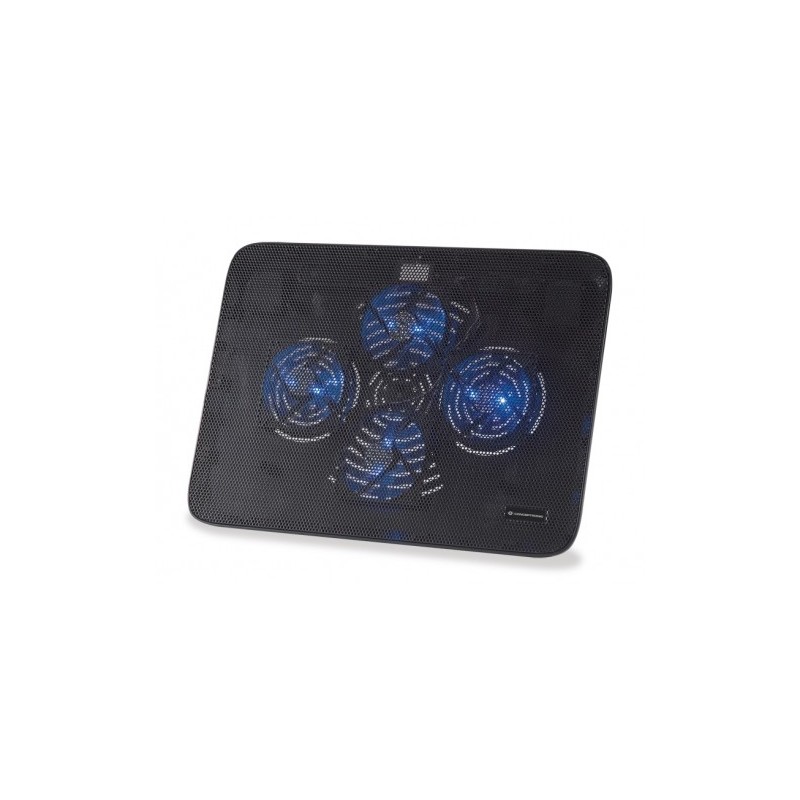 Conceptronic Thana 04 Base de Refrigeracion para Portatiles hasta 15.6" - 4 Ventiladores de 80mm - Iluminacion LED Azul Conceptronic Thana 04 Base de Refrigeracion para Portatiles hasta 15.6" - 4 Ventiladores de 80mm - Iluminacion LED Azul
