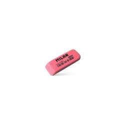Milan 4840 Goma de Borrar Biselada Flexible - Miga de Pan - Caucho Sintetico - Color Rosa
