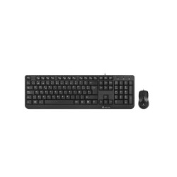 NGS Cocoa Pack Tastiera multimediale USB + Mouse 1000 dpi 3 Pulsanti - Uso ambidestro - Colore Nero