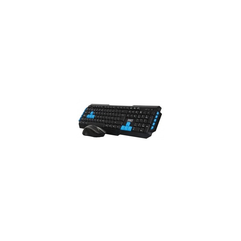 3Go Drile Pack Tastiera multimediale USB wireless + mouse 1000 dpi 3 pulsanti - Uso ambidestro - Colore nero 3Go Drile Pack Tastiera multimediale USB wireless + mouse 1000 dpi 3 pulsanti - Uso ambidestro - Colore nero