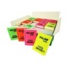 Milan Nata 2036 Goma de Borrar Rectangular - Plastico - Suave - Diseño Libro - Colores Fluorescentes Surtidos