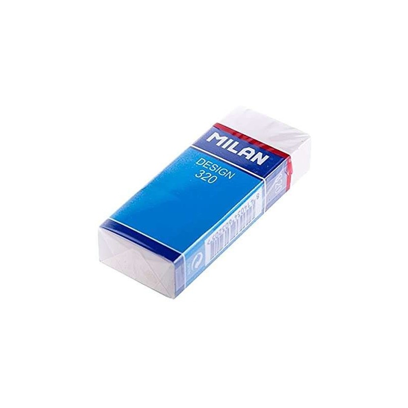 Gomma Rettangolare Milan Nata 320 - Plastica - Fascetta in Cartoncino Blu - Confezionata Singolarmente - Colore Bianco 20pz 20pz Gomma Rettangolare Milan Nata 320 - Plastica - Fascetta in Cartoncino Blu - Confezionata Singolarmente - Colore Bianco 20pz 20pz