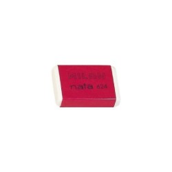 Gomma rettangolare Milan Nata 624 - Plastica - Morbida - Non abrasiva - Colore bianco 24pz 24pz