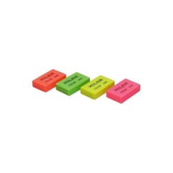Milan Nata 936 Goma de Borra Fluorescente Rectangular - Plastico - Colores Surtidos