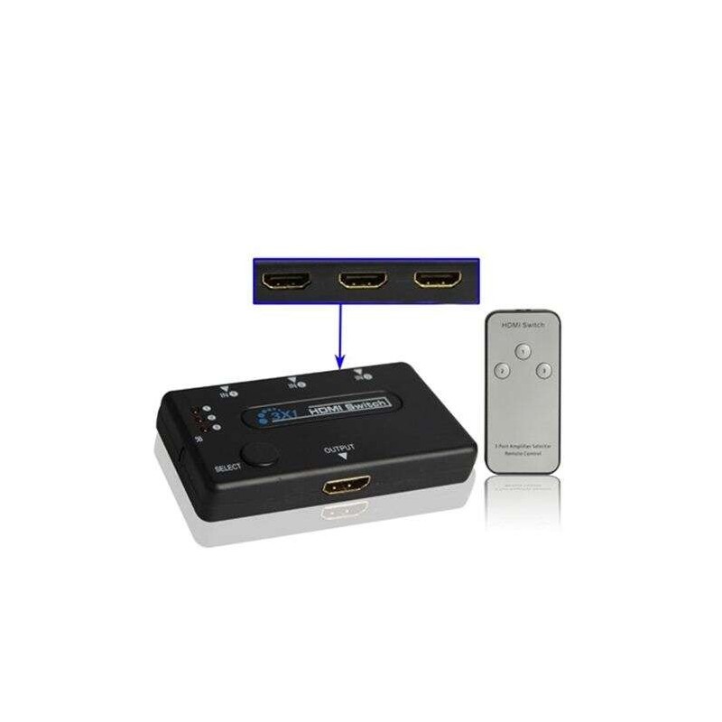 Switch HDMI Cromad a 3 porte con telecomando Switch HDMI Cromad a 3 porte con telecomando
