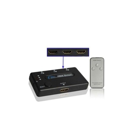 Cromad Switch de 3 Puertos HDMI con Mando a Distancia