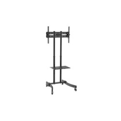 Cromad Soporte de Suelo con Ruedas para TV 37"-70" - Bloqueo de Ruedas - Bandeja Multiusos - Peso Max 40Kg - VESA 600X400mm