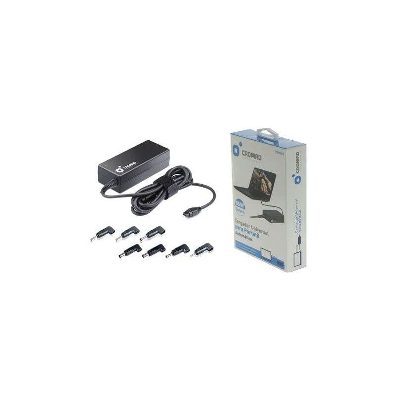 Cromad Cargador Universal Automatico para Portatil 65W - 8 Conectores Diferentes Cromad Cargador Universal Automatico para Portatil 65W - 8 Conectores Diferentes