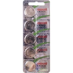 Maxell Confezione da 5 batterie a bottone al litio CR2025 3V