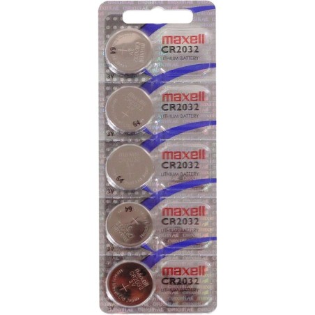 Maxell Confezione da 5 batterie a bottone al litio CR2032 3V